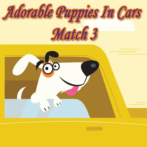 Süße Welpen in Autos Match 3