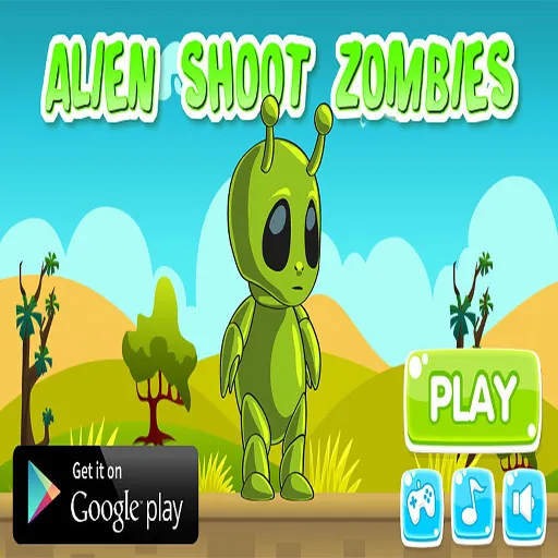 Alien schießt Zombies
