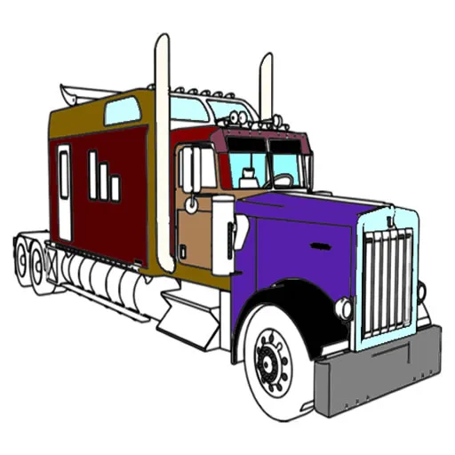 Coloriage de camions américains