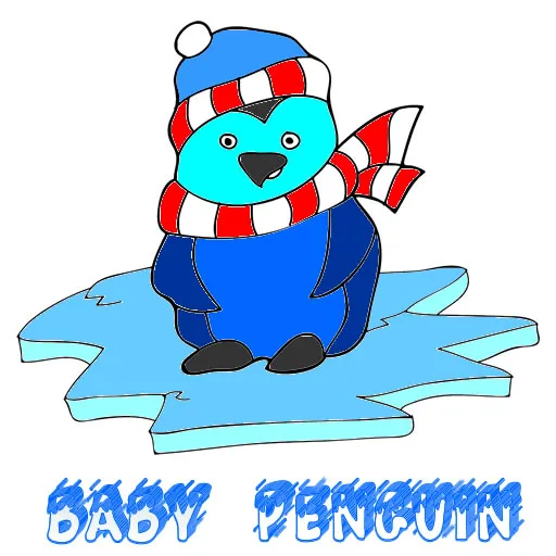 Baby Pinguin Malbuch