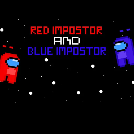 Blauer und roter Impostor