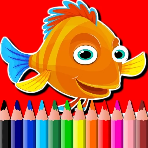 Libro para colorear de peces BTS