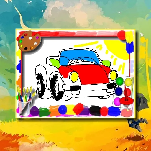 Zeichentrick-Autos Malbuch