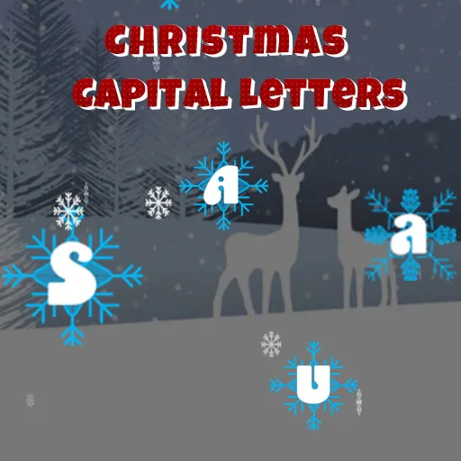 Letras mayúsculas navideñas