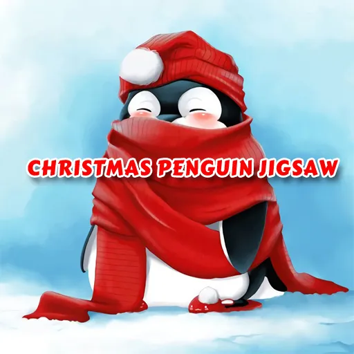Rompecabezas de pingüino navideño
