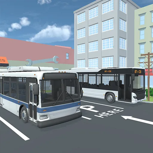 Défi de simulation de stationnement de bus urbain 3D