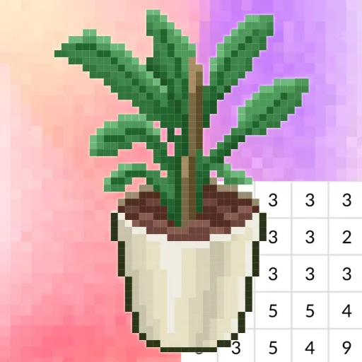 Coloriage par numéros. Pièces de pixels