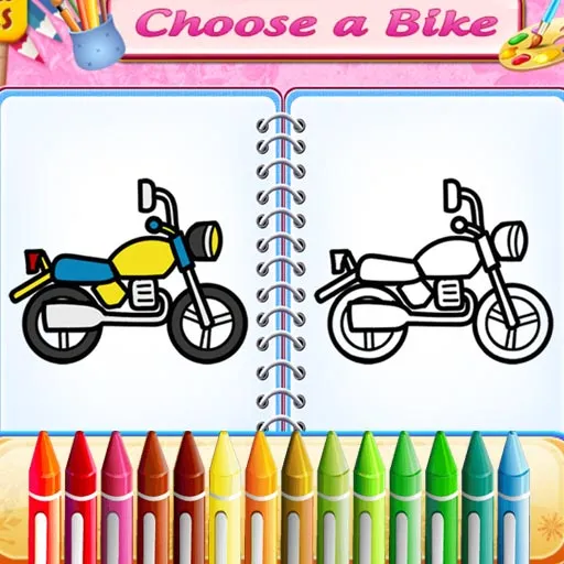 Libro de colorear de bicicleta lindo