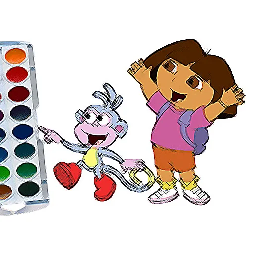 Libro para colorear de niña linda
