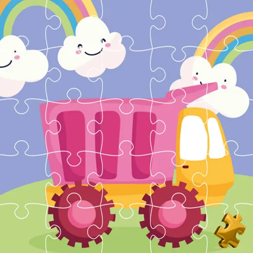 Niedliche Kinderlastwagen-Puzzle