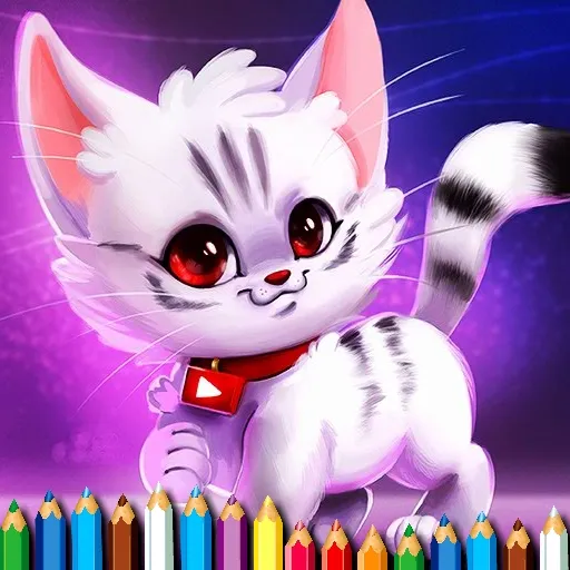 Coloriage de chaton mignon