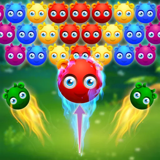 Süßer Monster-Bubble-Shooter