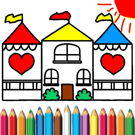 Puppenhaus-Malbuch