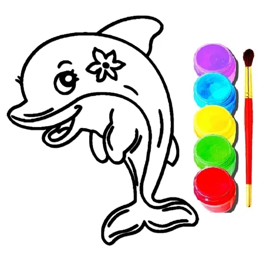 Livre de coloriage de dauphins