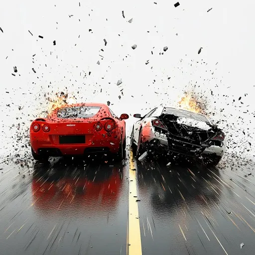 Fahren, Rennen, Absturz