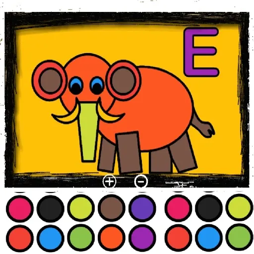 Einfaches Kinder-Malbuch mit Buchstaben