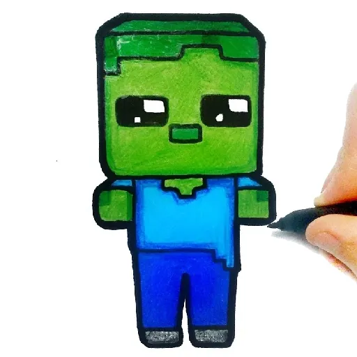 Fácil Colorear Niños Mineblox