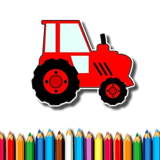 Einfaches Kindermalbuch Traktor
