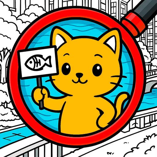 Trouvez le chat - Recherche de chat