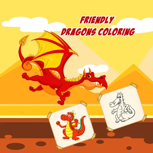 Freundliches Drachen Malen