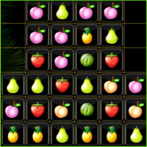 Bloques de frutas coinciden