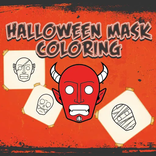 Livre de coloriage de masque d'Halloween