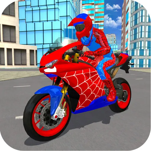 Simulador de moto de araña de acrobacias de héroe 3d 2