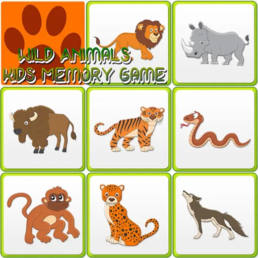 Kids Memory Wilde Tiere
