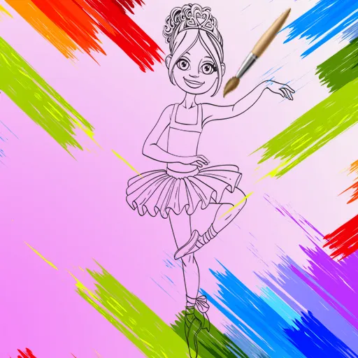 Coloriage de petites danseuses
