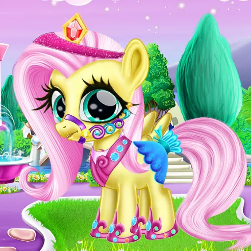 Kleine Pony-Pflegerin