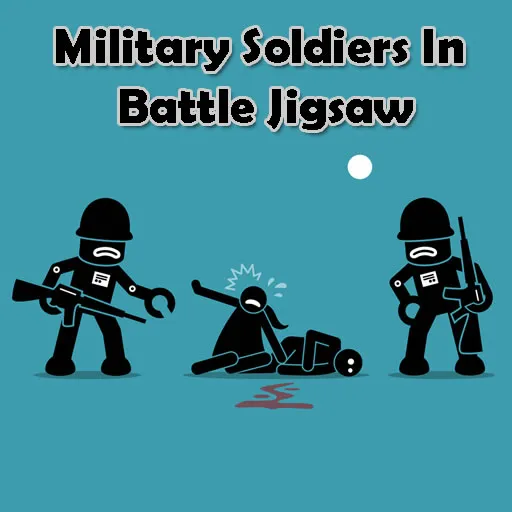 Militaire soldaten in een gevecht Jigsaw