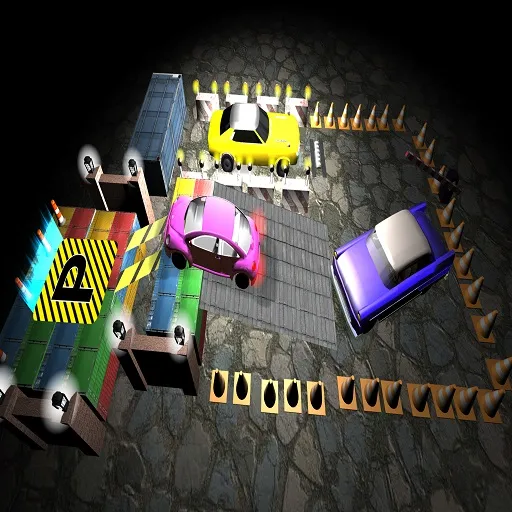 Modernes Parkplatz-Spiel 3D