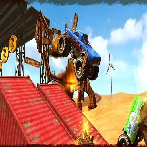 Monster Truck Impossible Track Plane-Simulator
