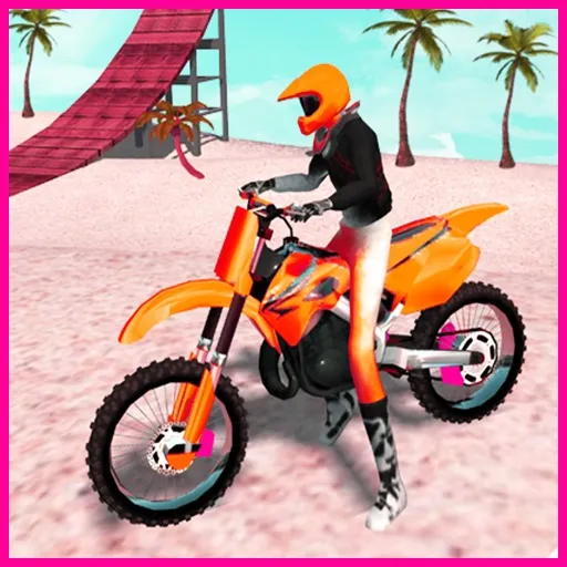 Juego de Motocross de Saltos en la Playa
