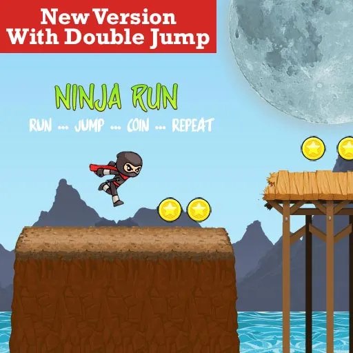 Ninja Run Game met Dubbele Sprong