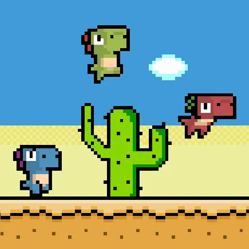 Pixel Dino Lauf