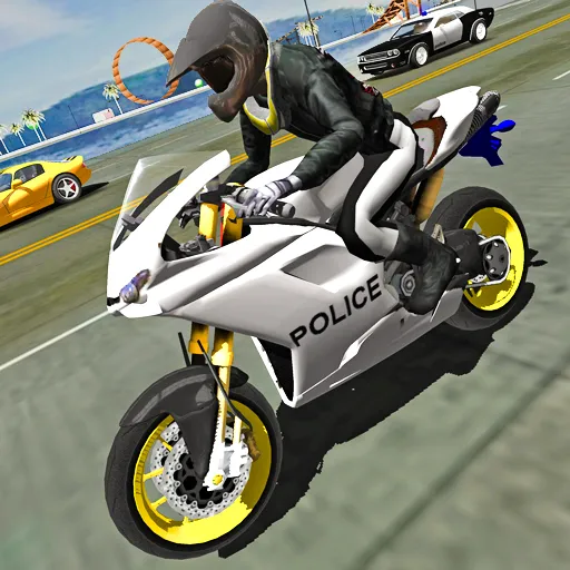 Polizei-Motorrad-Verkehrsfahrer