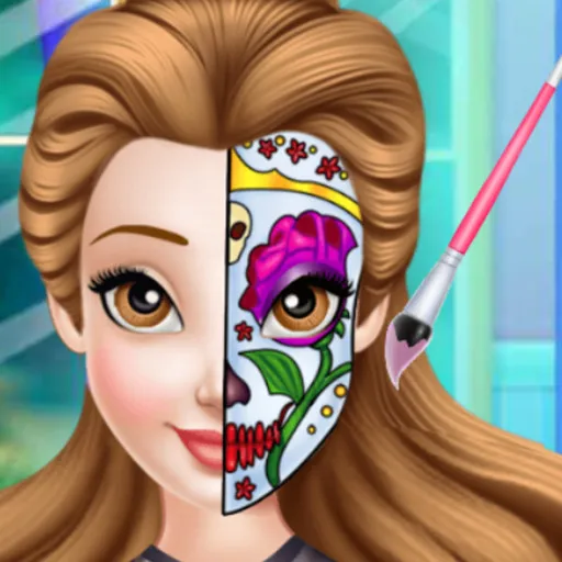 Tendencia de pintura facial de princesa