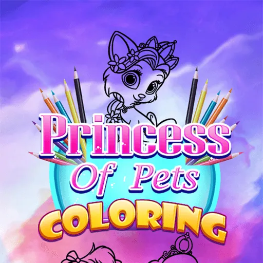 Princesa de las Mascotas para Colorear