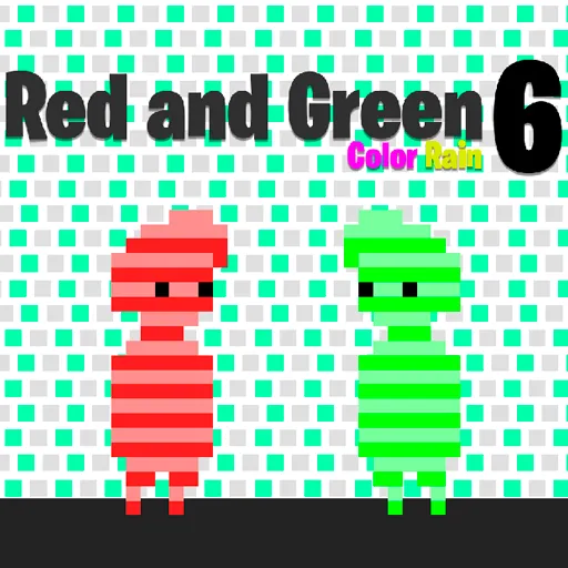 Pluie de 6 couleurs rouge et verte