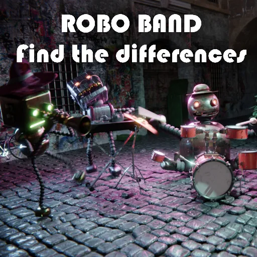 Banda de robots - Encuentra las diferencias