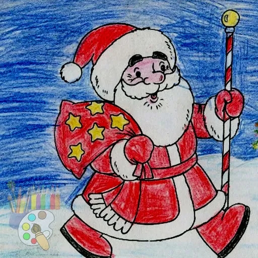 Weihnachtsmann Malbuch