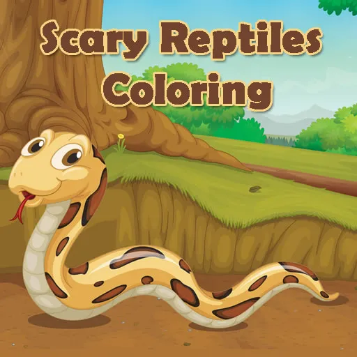 Coloriage de reptiles effrayants