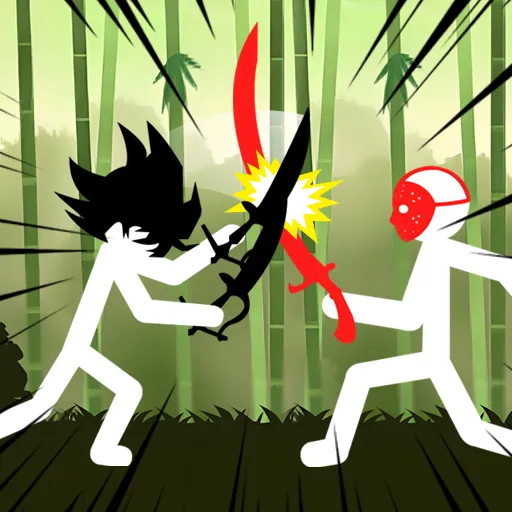 Lucha de sombra de muñeco de palo