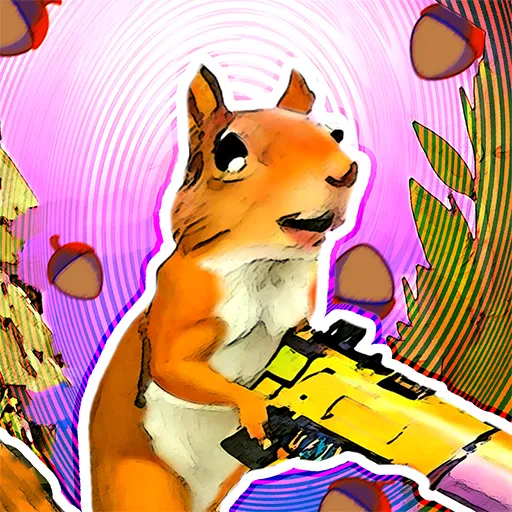 Eichhörnchen mit einer Waffe!