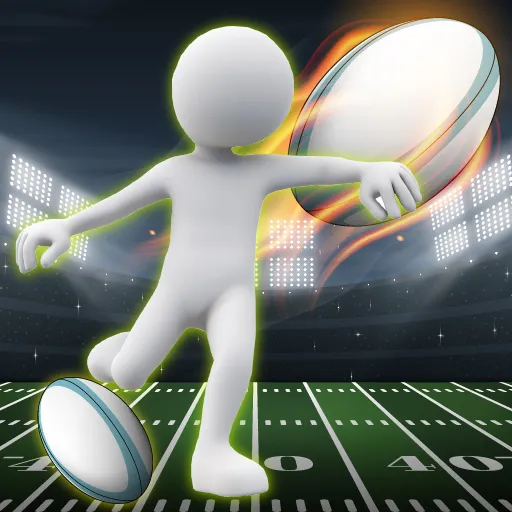 Stickman Rugby Lauf- und Kickspiel