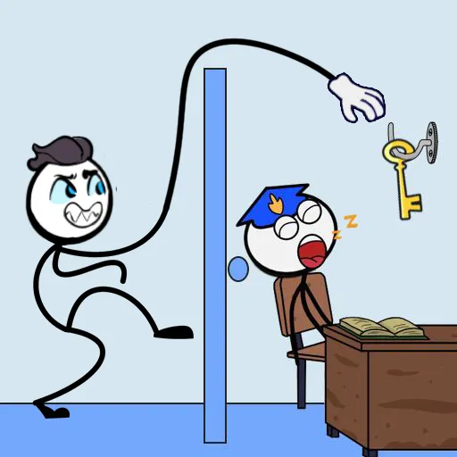 Stickman Troll- Diebstahl-Puzzle