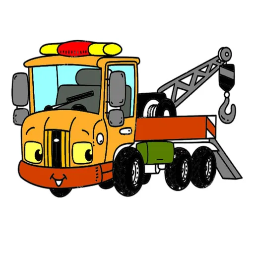 Coloriage de camions de dépannage