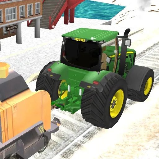 Tractor Remolcando Tren