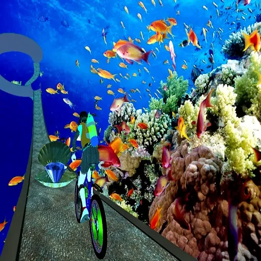 onmogelijke baan voor onderwaterfietsen